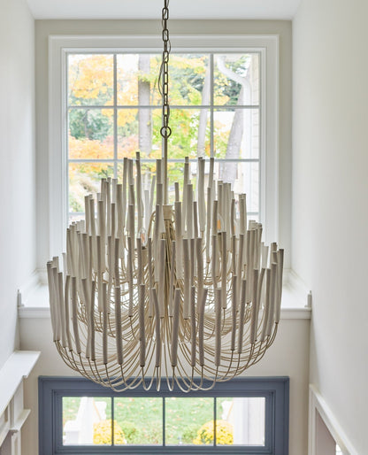 Layered Stick Pendant Light Fixture Metal Construction Adjustable Height Dining Room Entryway Foyer Modern Overhead Illumination Statement P