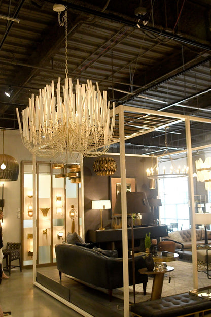 Layered Stick Pendant Light Fixture Metal Construction Adjustable Height Dining Room Entryway Foyer Modern Overhead Illumination Statement P