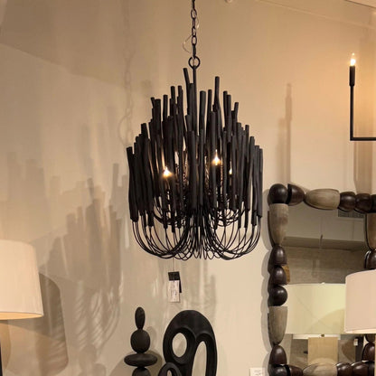 Layered Stick Pendant Light Fixture Metal Construction Adjustable Height Dining Room Entryway Foyer Modern Overhead Illumination Statement P