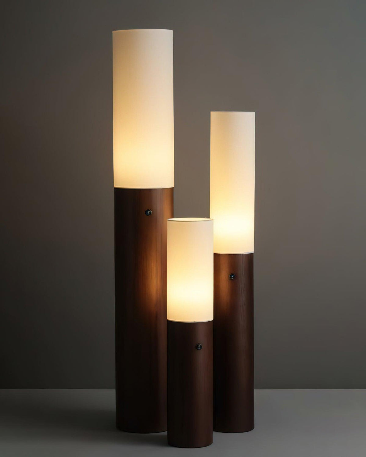 Wooden Standing Lamp 39 Inches Tall with Adjustable LED Light for Bedroom Living Room Reading Nook Slim Profile Modern Corner Lighting