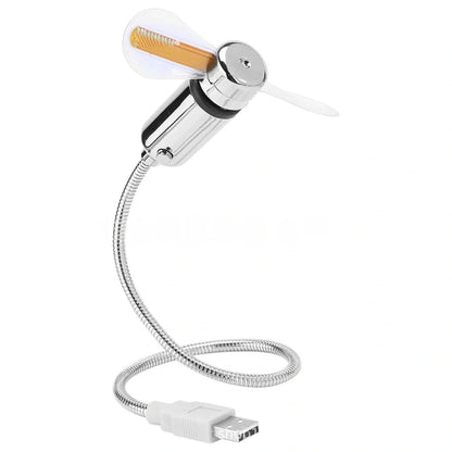 TimeGlow | Clock Fan with Adjustable Airflow & LED Display | USB-Powered for Instant Cooling