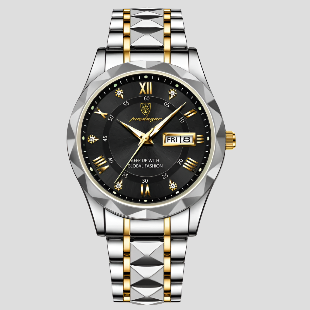 Timeless Elegance | Men's Quartz Wristwatch with Glowing Dial | Durable Stainless Steel for Everyday Style