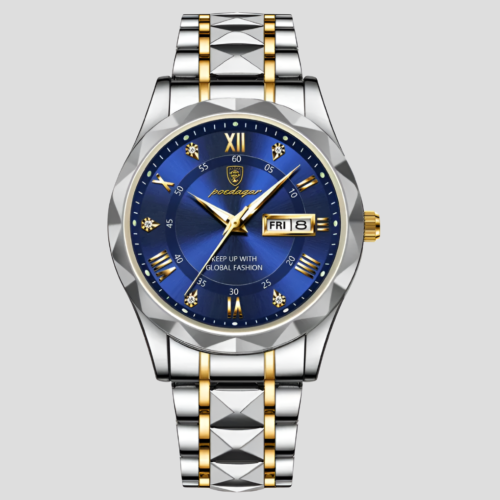 Timeless Elegance | Men's Quartz Wristwatch with Glowing Dial | Durable Stainless Steel for Everyday Style
