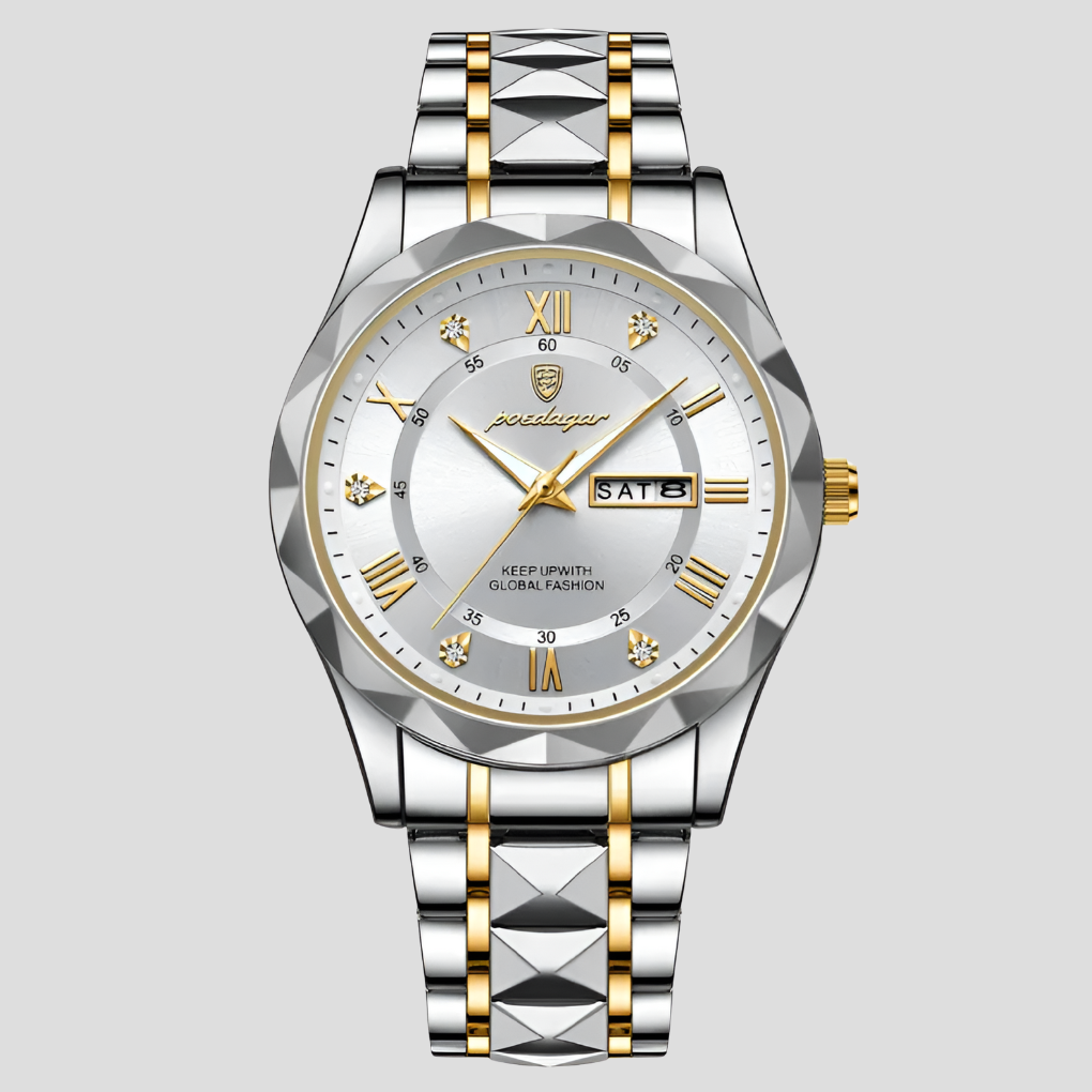 Timeless Elegance | Men's Quartz Wristwatch with Glowing Dial | Durable Stainless Steel for Everyday Style