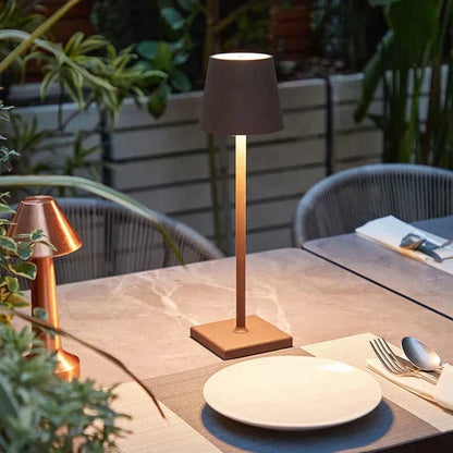 Portable Rechargeable LED Table Lamp with Dimming Control – Cordless Battery Operated Desk Light for Living Room, Bedroom, Patio & Restauran