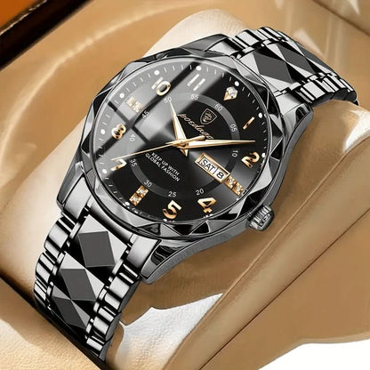 Men's Scratch-Resistant Quartz Watch – Waterproof Titanium for Sports and Daily Use