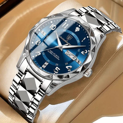 Men's Titanium Alloy Sports Watch – Waterproof Minimalist Analog Wristwatch with Adjustable Metal Band for Everyday Active Wear