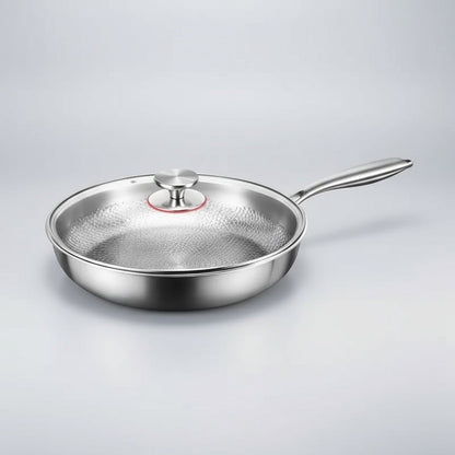 Titanium Kitchen Skillet | Non Stick Frying Pan with Hammered Design | Induction-Compatible for Effortless Everyday Cooking