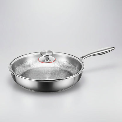 Titanium Kitchen Skillet | Non Stick Frying Pan with Hammered Design | Induction-Compatible for Effortless Everyday Cooking