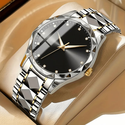 Dual-Display Titanium Chronograph Watch for Men – Sporty Everyday Timepiece with Alarm & Luminous Hands