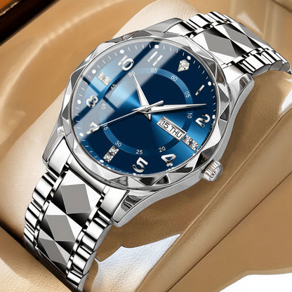 Mens Watches Titanium Sports Watch with Chronograph and Alarm, Water Resistant Watch for Men with Dual Display