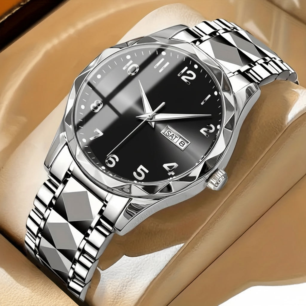Titanium Sports Watch | Multifunction Chronograph with Dual Display | Durable Design for Everyday Performance