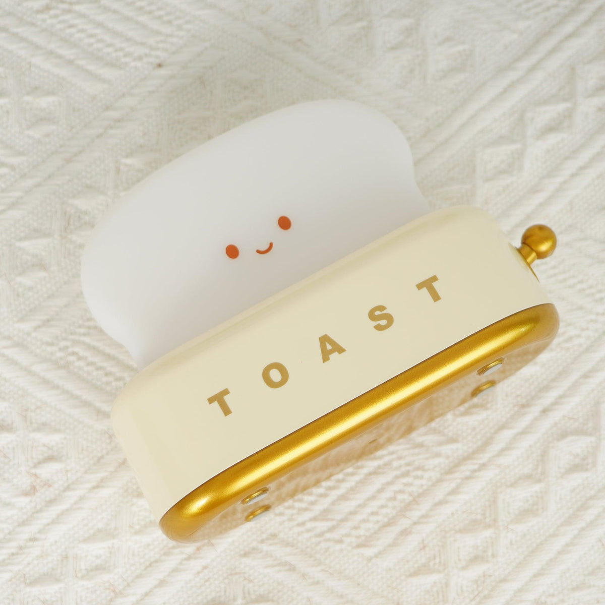 USB-Powered Toaster-Shaped LED Accent Light with Dimmer – 5.3 in Retro Desktop Lamp for Bedroom Nightstand Desk Office Dorm – Warm White Glo