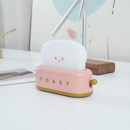 USB-Powered Toaster-Shaped LED Accent Light with Dimmer – 5.3 in Retro Desktop Lamp for Bedroom Nightstand Desk Office Dorm – Warm White Glo