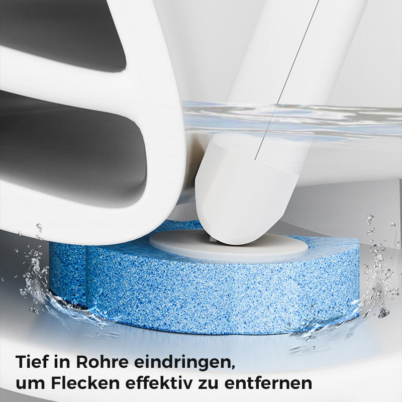 Disposable Toilet Brush with Push-Button Release & Pre-Filled Antibacterial Sponge Heads for Hands-Free Bathroom Cleaning