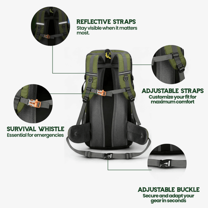 TrailPro | 50L Hiking Backpack with Breathable Back Support | Lightweight Camping Gear for Comfort and Organization