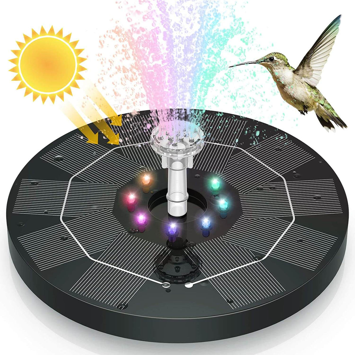 Tranquil Oasis | Solar-Powered Water Fountain with Adjustable Spray | Eco-Friendly Outdoor Decor
