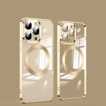 Crystal Clear iPhone Case MagSafe Compatible with Tempered Glass Camera Shield for 11-17 Series Pro Max Plus Air