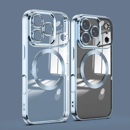 Crystal Clear iPhone Case MagSafe Compatible with Tempered Glass Camera Shield for 11-17 Series Pro Max Plus Air