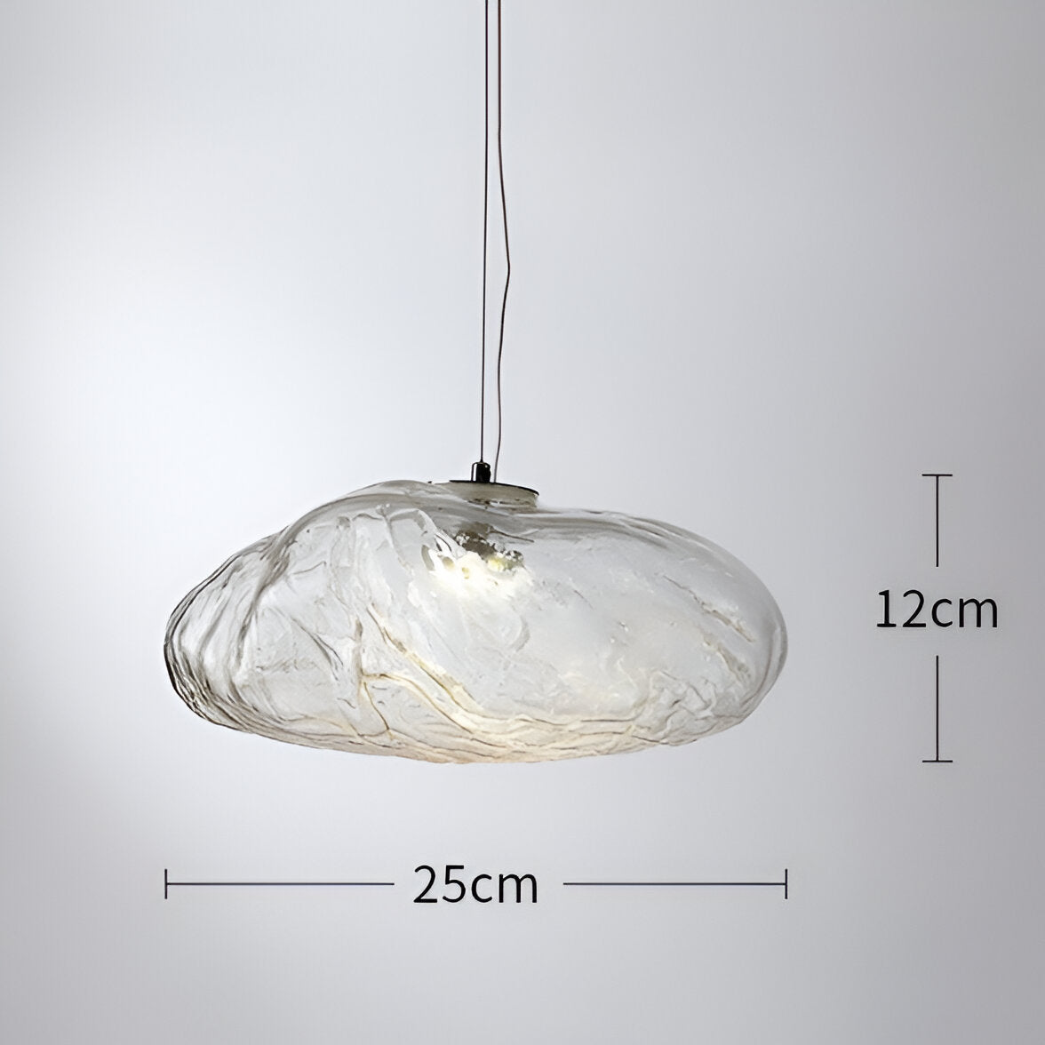 Glass Hanging Lamp Organic Shape Warm Diffused Glow for Kitchen Island Dining Table Sculptural Overhead Fixture Modern Home Lighting