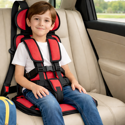 Booster Car Seat for Toddler, Portable Car Seat Booster with 5 Point Harness, Lightweight Foldable Booster Seat