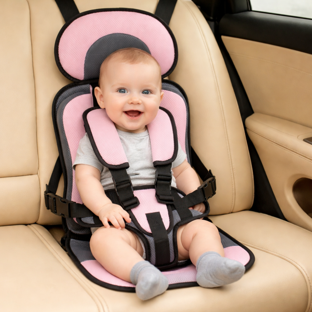 Ortekor Travel Buddy | Portable Car Seat Booster with 5-Point Harness | Lightweight Design for Safe Kids Travel