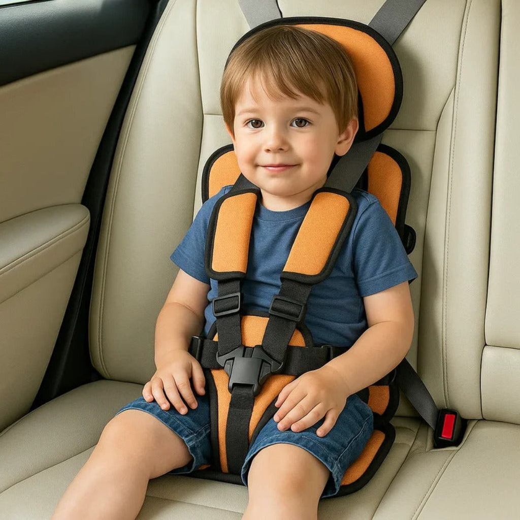 Portable Car Seat for Kids, Foldable Toddler Car Seat with 5 Point Harness, Lightweight Travel Car Seat for Taxi