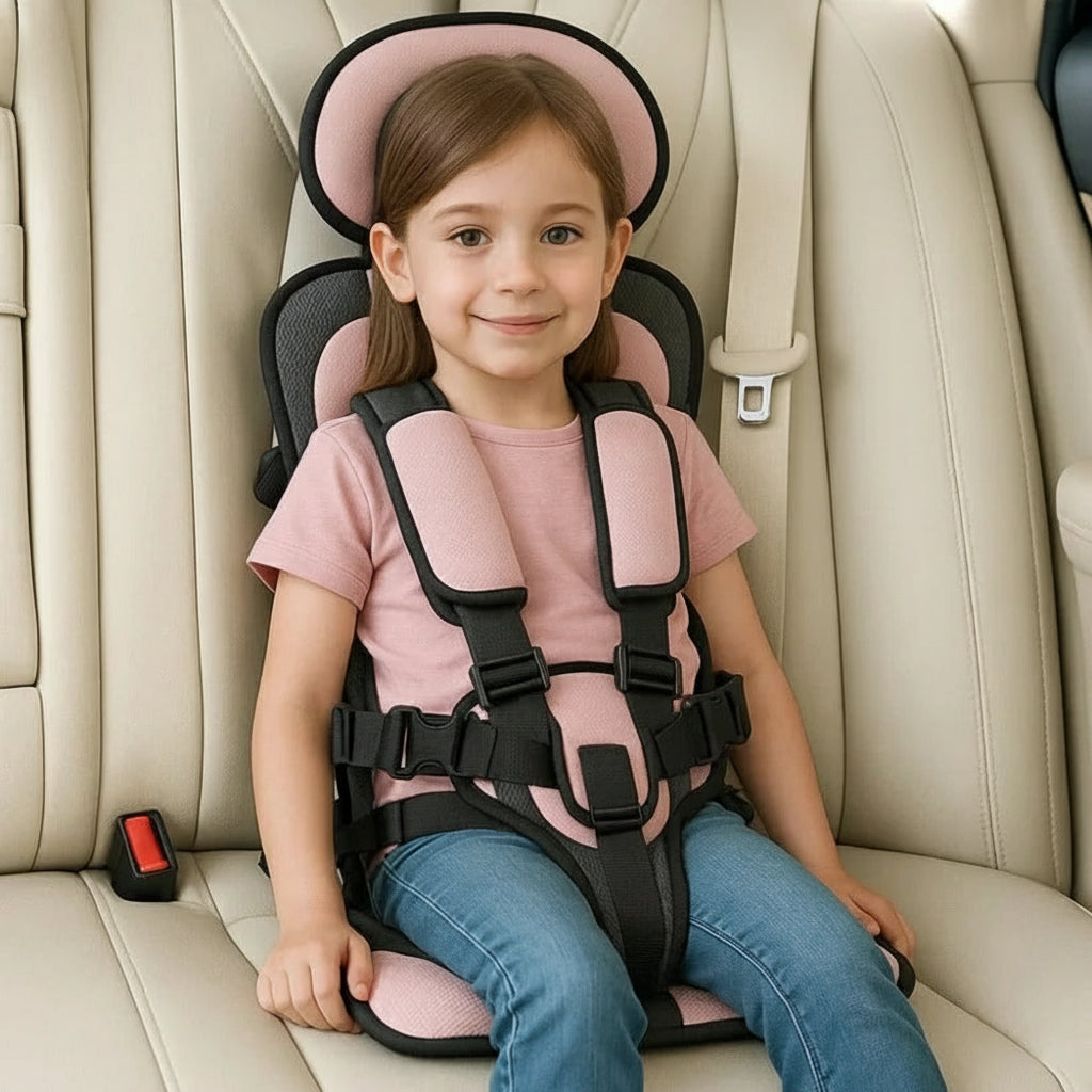Portable Car Seat for Kids, Foldable Toddler Car Seat with 5 Point Harness, Lightweight Travel Car Seat for Taxi