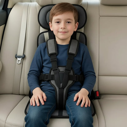 Portable Car Seat for Kids, Foldable Toddler Car Seat with 5 Point Harness, Lightweight Travel Car Seat for Taxi