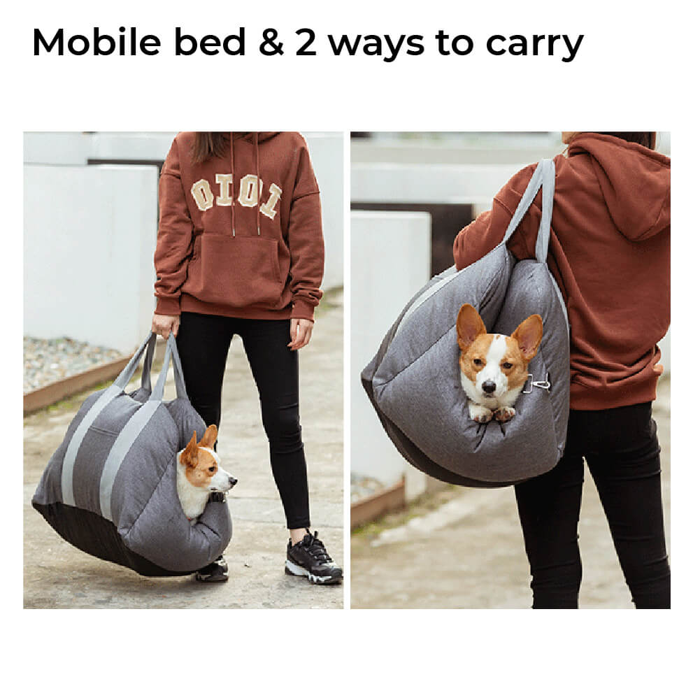 Travelpup | Dog Seat Bed with Adjustable Safety Straps | Comfortable and Secure Car Rides