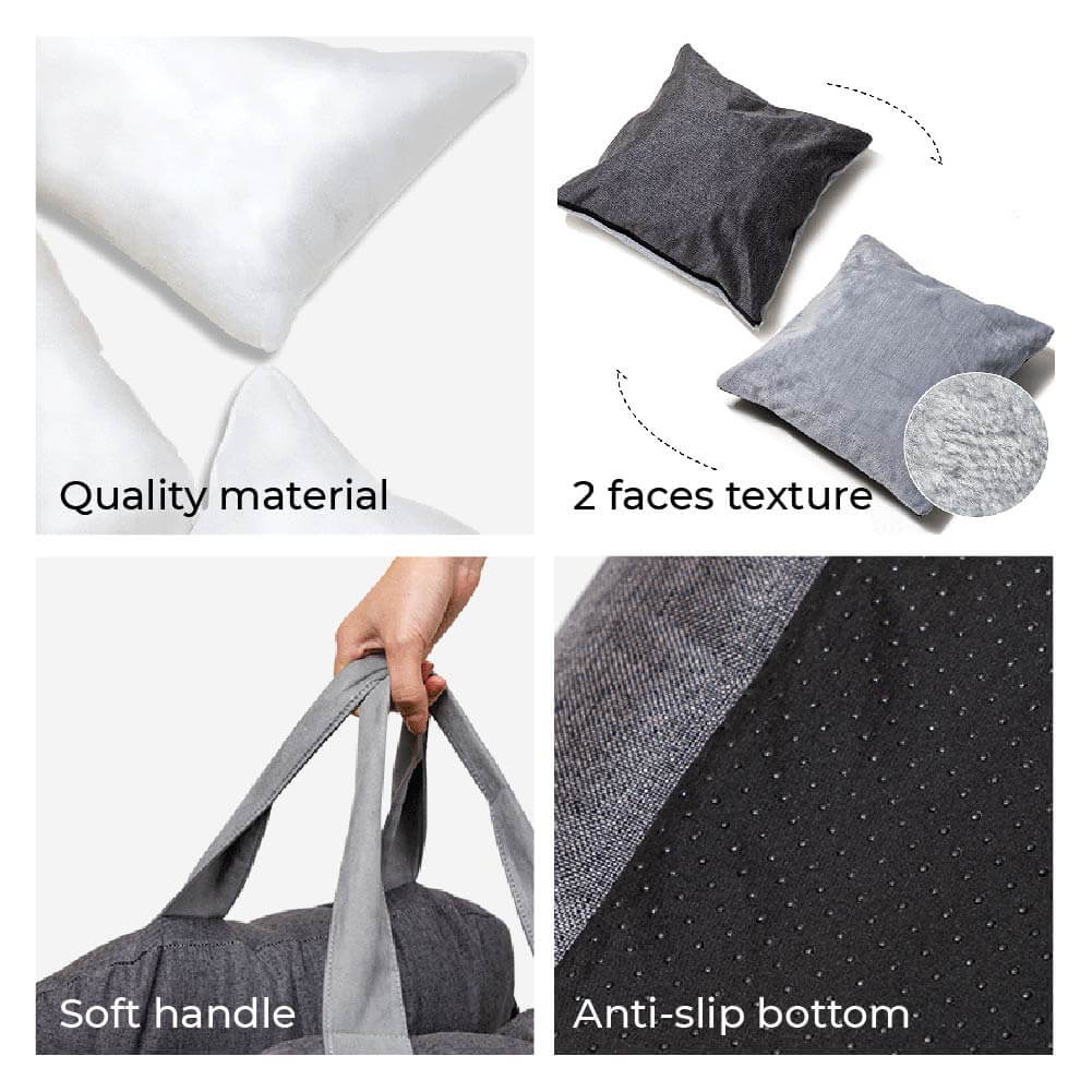 Travelpup | Dog Seat Bed with Adjustable Safety Straps | Comfortable and Secure Car Rides