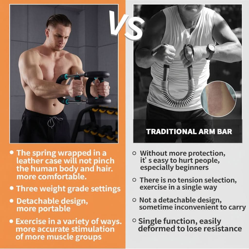 POWERFLEX – Adjustable Resistance Training Bar Arm Chest Strength Trainer