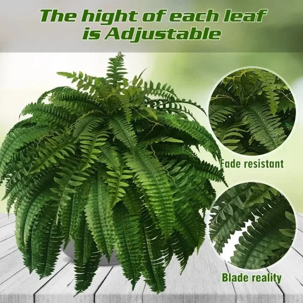 Artificial Boston Fern for Outdoor Use – UV-Resistant Patio Decoration