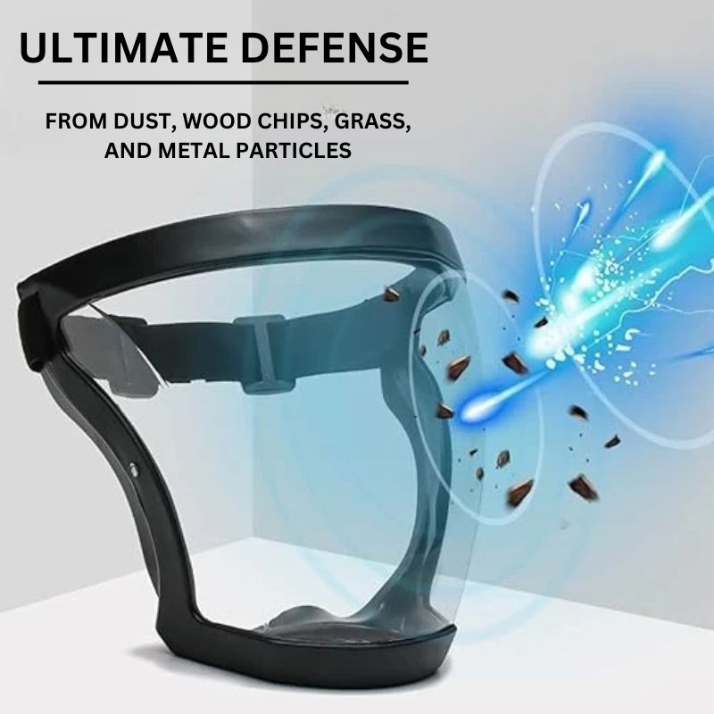 Protective Face Visor for Workshop Safety with Anti-Fog Lens, Lightweight Design for Woodworking, Metalworking, Yard Work & Home Projects