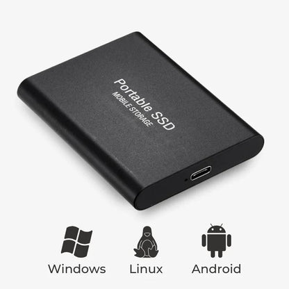 Portable Solid State Drive 128GB USB 3.2 Fast Data Transfer Compact Storage for Laptops PC Gaming Consoles
