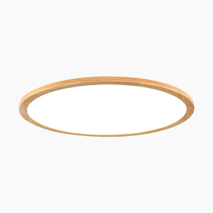 Rectangle LED Overhead Light 47×32 Inch Wood Frame Dimmable Remote 3-Color Temperature Dining Room Bedroom Hall Low Profile Fixture Modern S