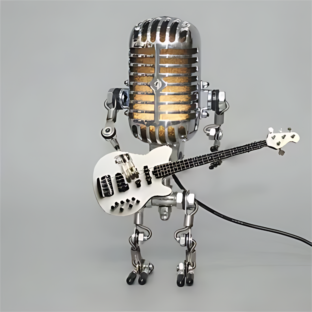Rexon Robot Table Lamp - Metal LED, Creative Design for Bedside or Desk