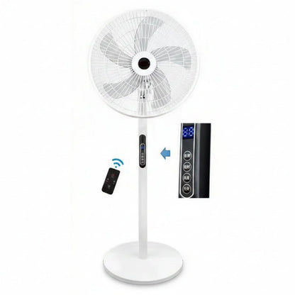 Pedestal Fan with Remote Control – 8 Speed Settings, 9-Hour Timer, Adjustable Height – Quiet Cooling for Bedroom, Living Room, Office