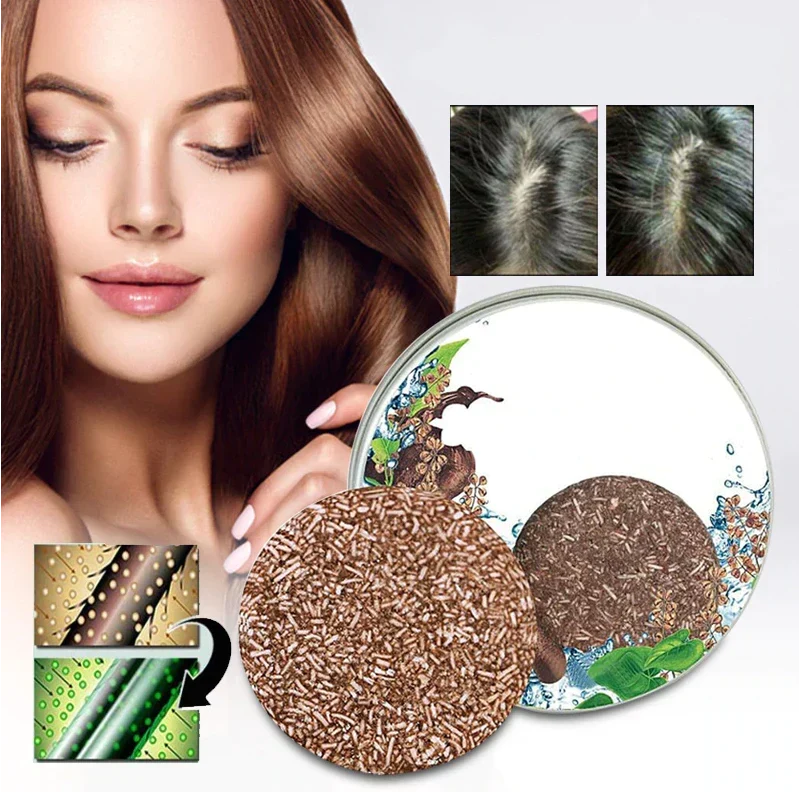 Natural Hair Darkening Shampoo Bar – Restores Color, Boosts Volume & Nourishes Scalp