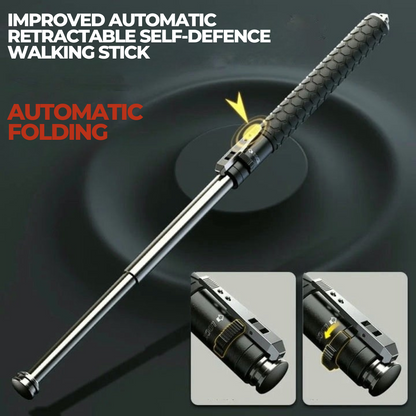 Collapsible Trekking Pole Aluminum Alloy Adjustable Height Anti-Slip Handle Portable Mobility Aid for Trails Parks Daily Use