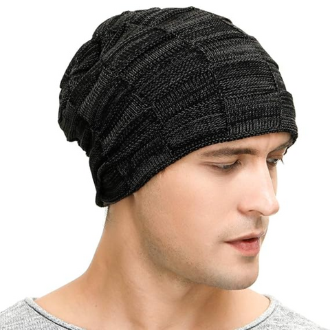 Luca Collection | Slouch Beanie with Thermal Fleece Lining | Stylish Winter Hat for Warmth and Comfort