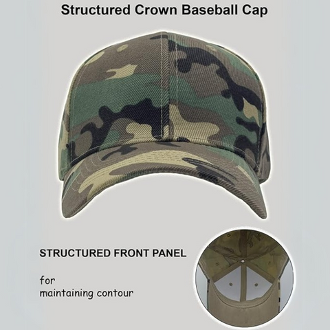 Stylish Adjustable Baseball Cap with Structured Design for Comfort