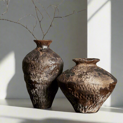 Artisan Collection | Decorative Vase with Textured Glaze | Elegant Ceramic Accent for Modern Interiors