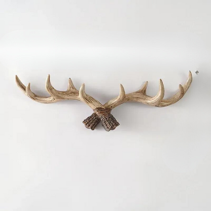 Resin Antler Hooks for Entryway Rustic Brown Black Wall-Mounted Hallway Coat Hanger Organizer for Bags Hats Scarves Home Bedroom Storage