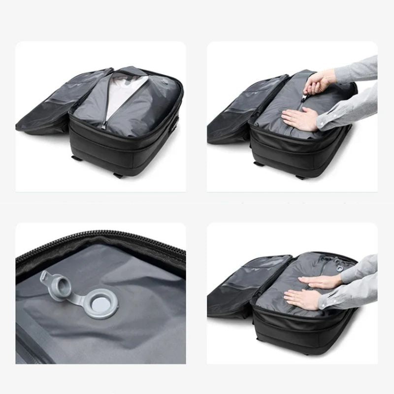 Space-Saving Vacuum Backpack with Built-In Compression System for Travel, Camping & Weekend Trips