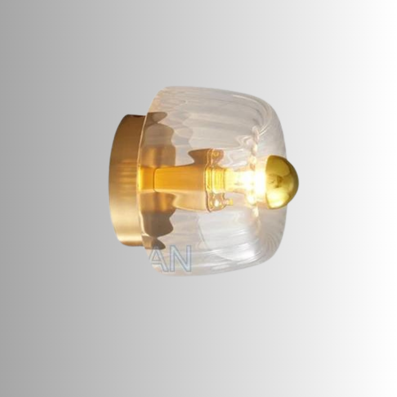 Sconce with Glass Globe 6.3 Inch Diameter Metal Accent Fixture for Bedrooms Hallways Staircases Reading Nooks Entryways Modern Interior Ambi