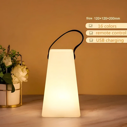 Rechargeable Cordless LED Table Lamp Waterproof Touch Control Indoor Outdoor Portable Accent Light with 16 Color Modes for Patio Bedroom