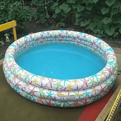 Ortekor Sunny Splash | Inflatable Kids Pool with Colorful Starfish Design | Spacious Fun for Summer Adventures