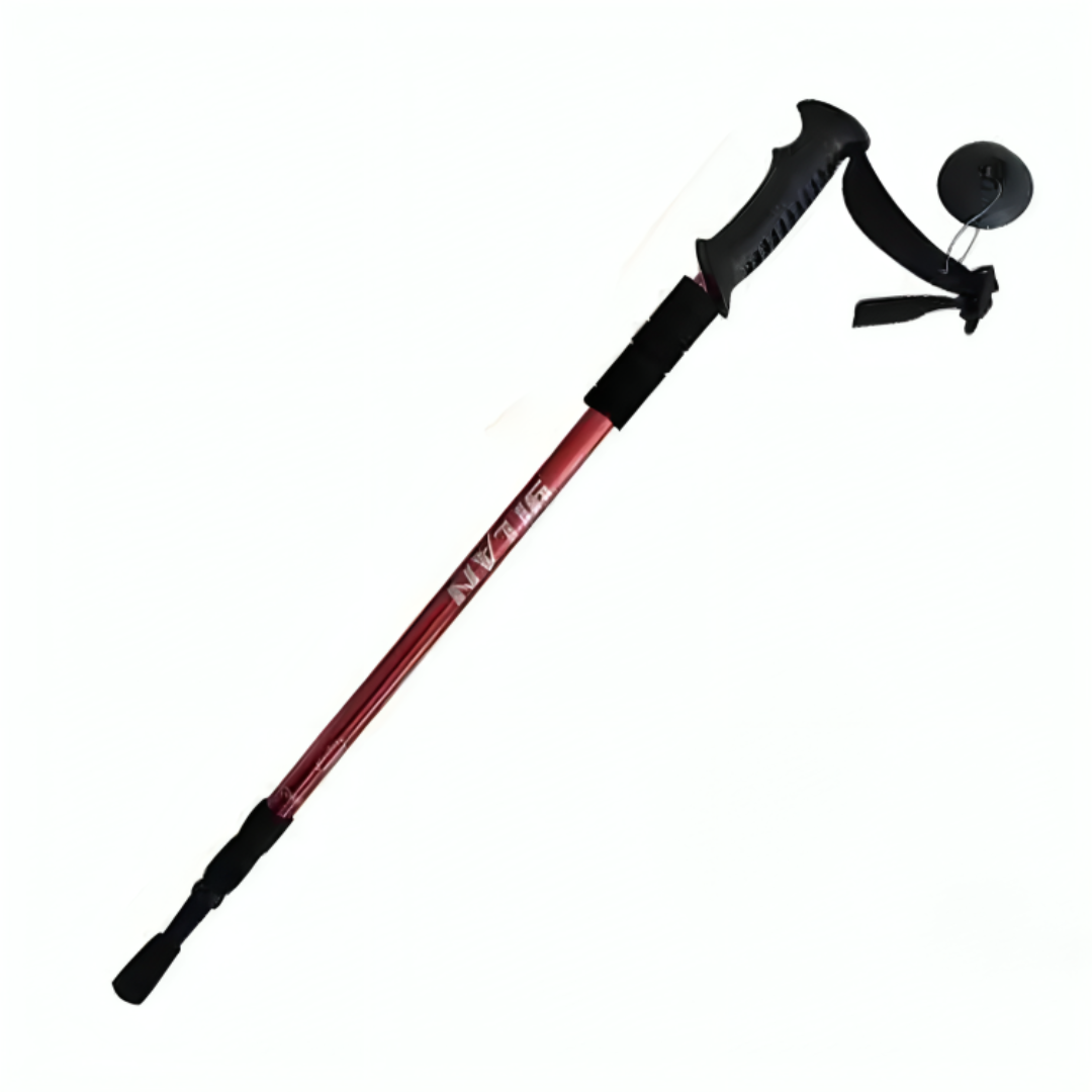 Collapsible Trekking Poles 4-Section Aluminum Hiking Sticks Adjustable 25-53 in for Men Women Trail Walking Backpacking Mountains