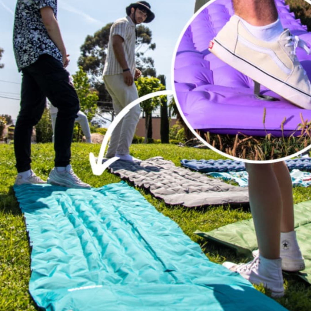 Self-Inflating Camping Sleeping Pad with Built-In Pump | Lightweight Insulated Sleep Mat for Backpacking Hiking Travel | 75x23 in Compact